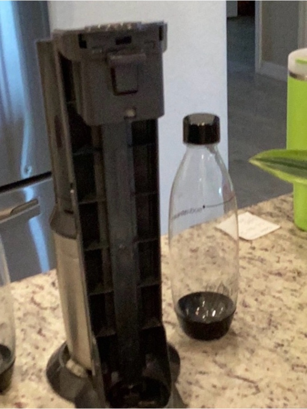 Black SodaStream Carbonator Bottle and Base